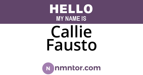 Callie Fausto