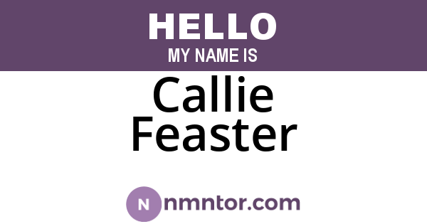 Callie Feaster