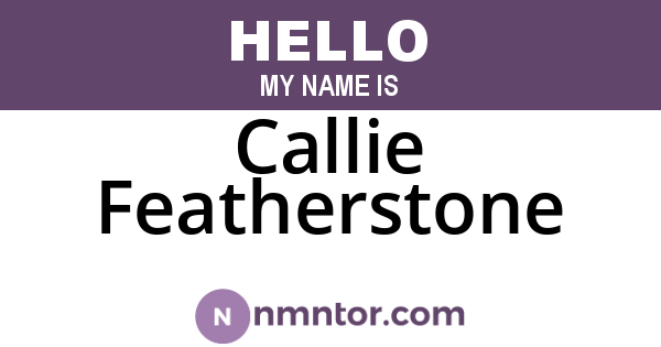 Callie Featherstone