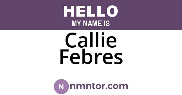 Callie Febres