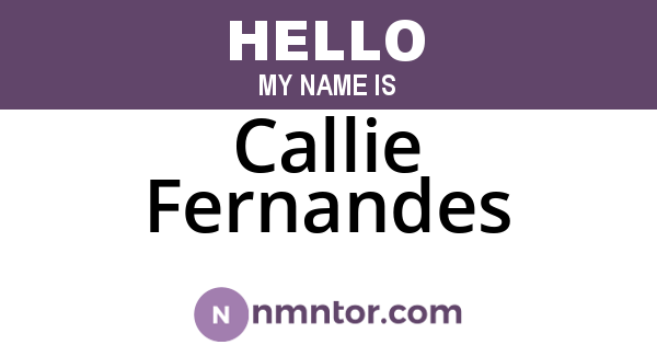 Callie Fernandes