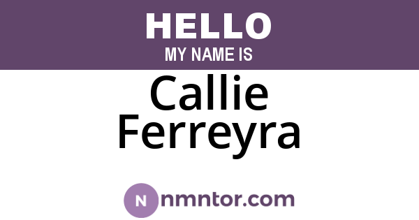 Callie Ferreyra