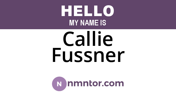 Callie Fussner