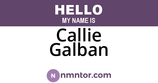 Callie Galban