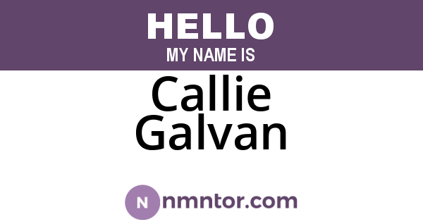 Callie Galvan
