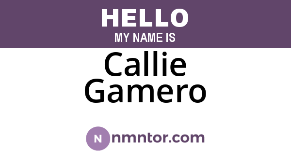 Callie Gamero