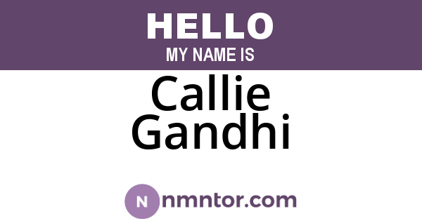 Callie Gandhi