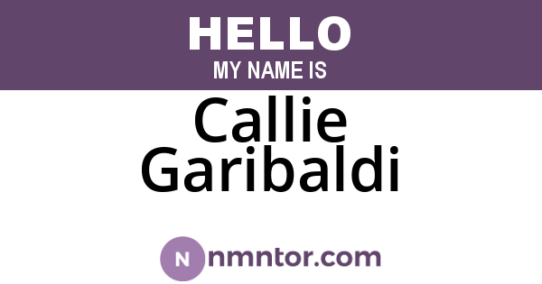Callie Garibaldi