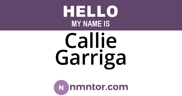 Callie Garriga