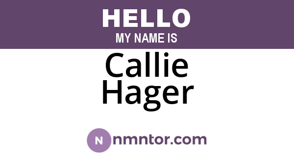 Callie Hager