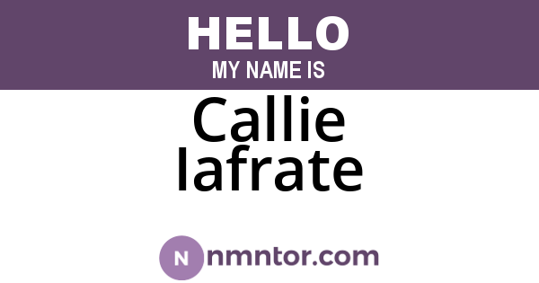 Callie Iafrate