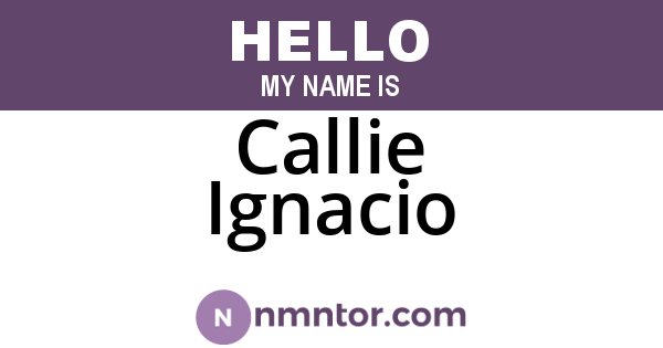 Callie Ignacio
