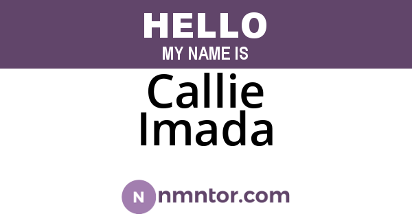 Callie Imada