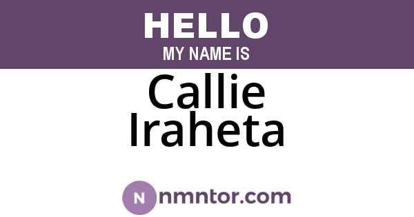 Callie Iraheta