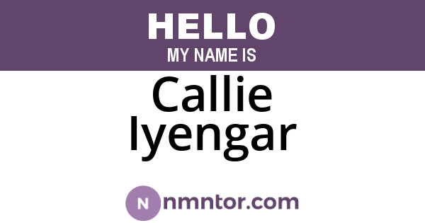 Callie Iyengar