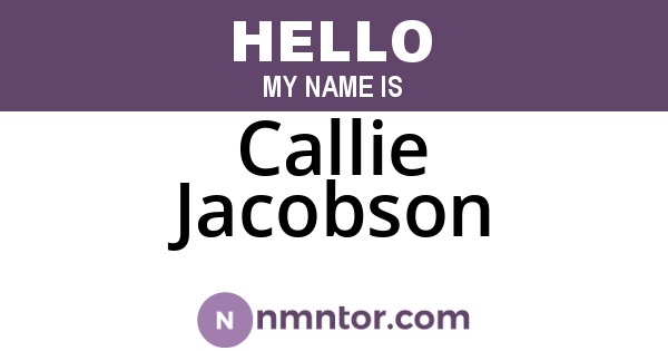 Callie Jacobson