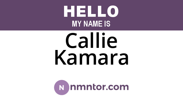 Callie Kamara