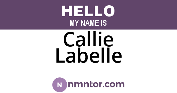 Callie Labelle
