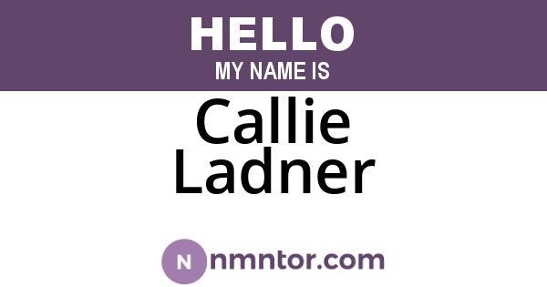 Callie Ladner