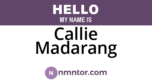 Callie Madarang
