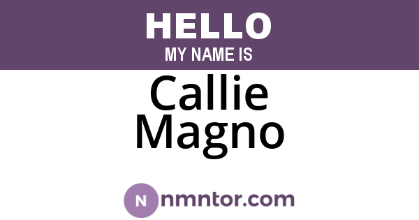 Callie Magno