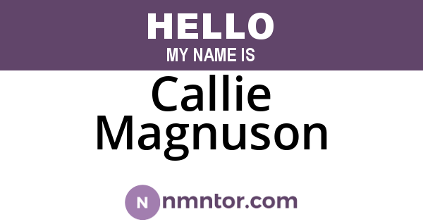 Callie Magnuson