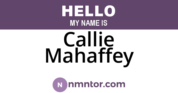 Callie Mahaffey