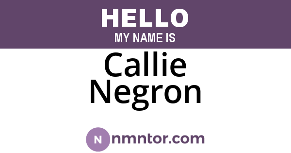 Callie Negron