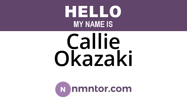 Callie Okazaki
