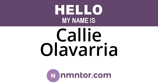 Callie Olavarria