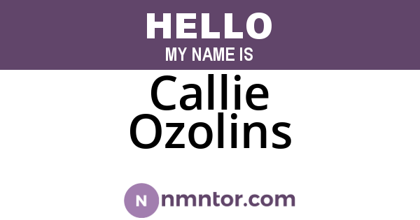 Callie Ozolins
