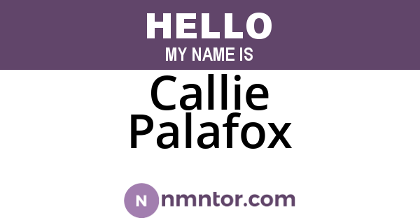 Callie Palafox