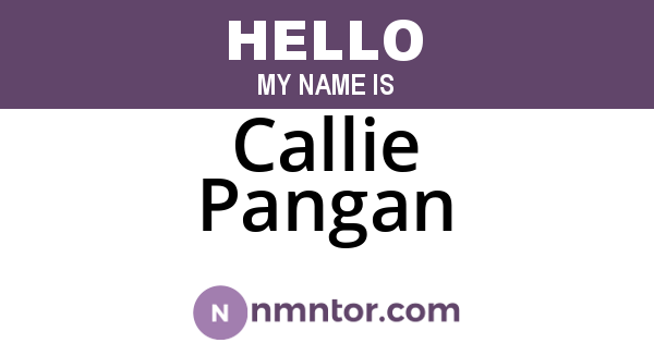 Callie Pangan