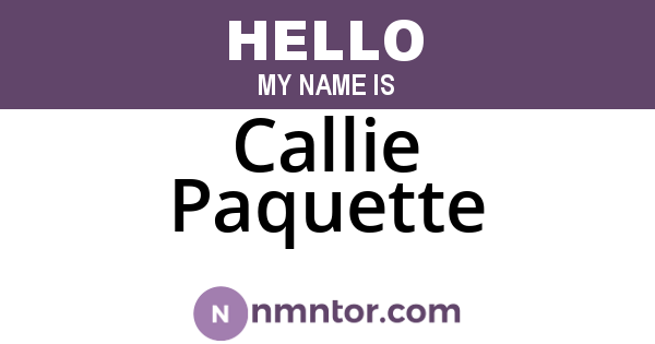 Callie Paquette
