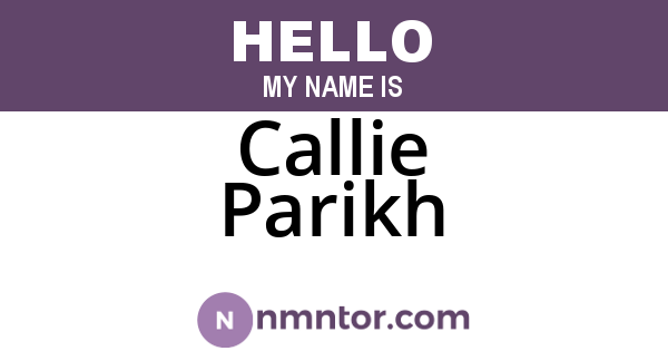 Callie Parikh