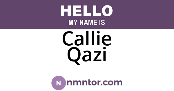 Callie Qazi