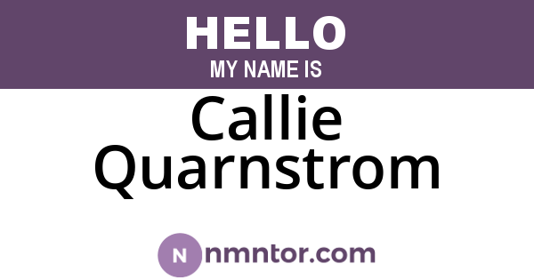 Callie Quarnstrom