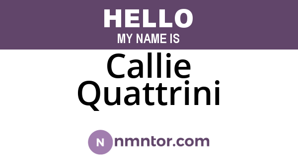 Callie Quattrini