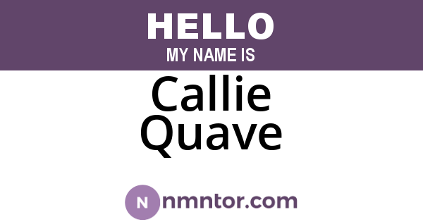 Callie Quave