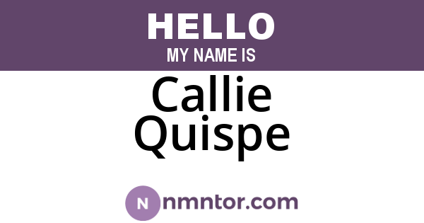 Callie Quispe