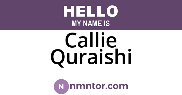 Callie Quraishi