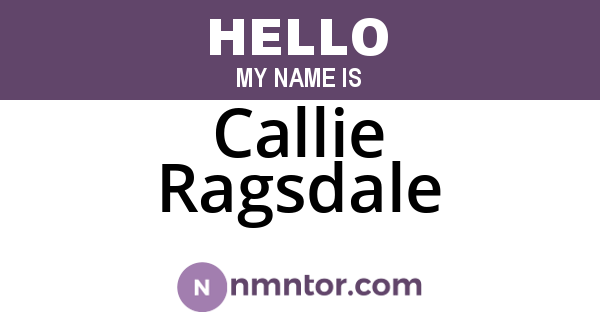 Callie Ragsdale