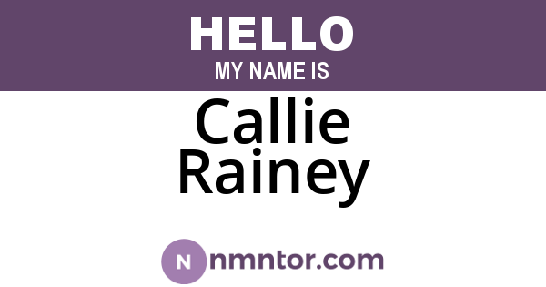Callie Rainey