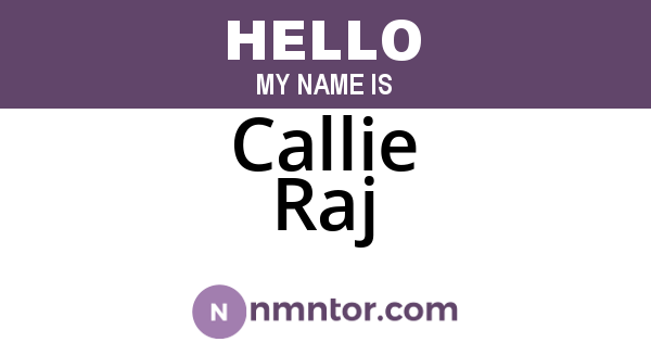 Callie Raj