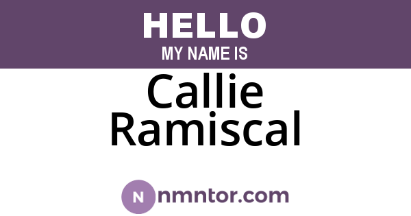 Callie Ramiscal