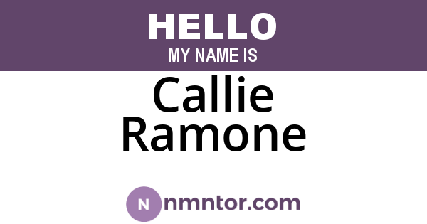 Callie Ramone