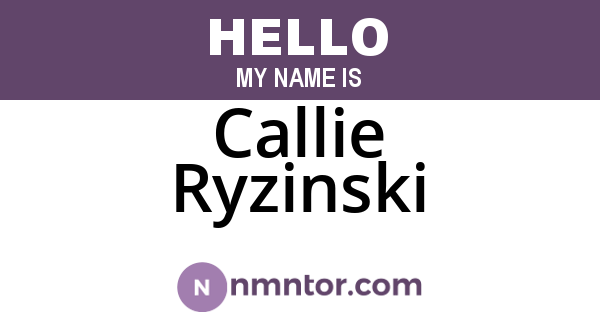 Callie Ryzinski