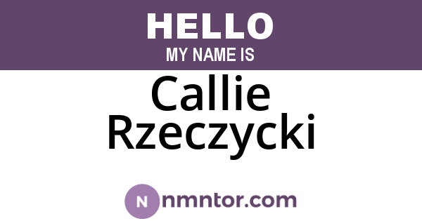 Callie Rzeczycki