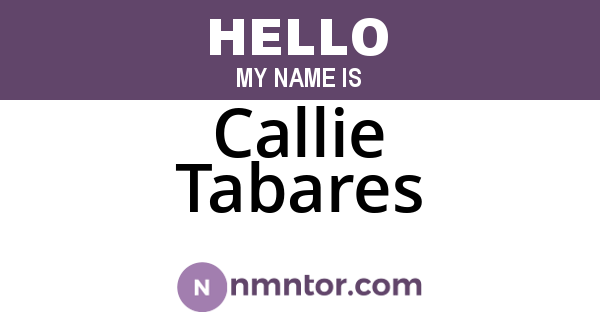 Callie Tabares