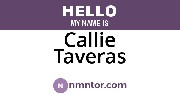 Callie Taveras